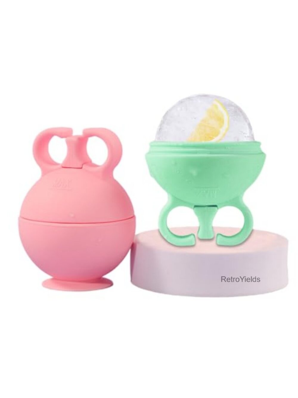 2 Pack Reusable Facial Ice Roller Mold Food Grade Silicone Massager